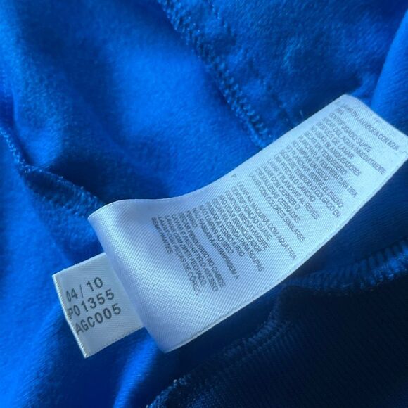 Vintage 1980s Adidas Tracksuit Zip Up Track Suit Jacket Size M Soccer Blue Red - Picture 10 of 12